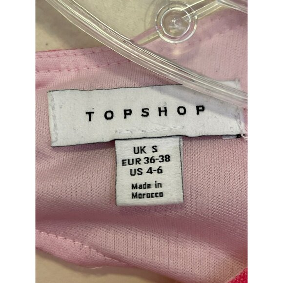 Topshop Pink Watercolor Maxi Dress Abstract Open Back Sz 4-6 Small NWT - Picture 8 of 9